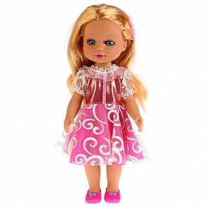 Интерактивная кукла - Полина, говорит 100 фраз, с аксессуарами (Карапуз, 219-L-RU (36))